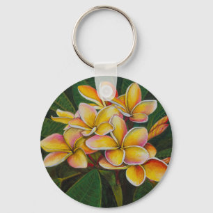 RegenbogenPlumeria Schlüsselanhänger