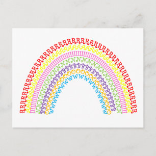 Regenbogenpostkarte Postkarte