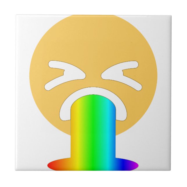 Regenbogenpuppe Emoji Fliese (Vorderseite)