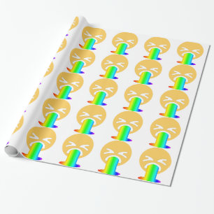 Regenbogenpuppe Emoji Geschenkpapier