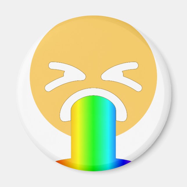 Regenbogenpuppe Emoji Magnet (Vorne)