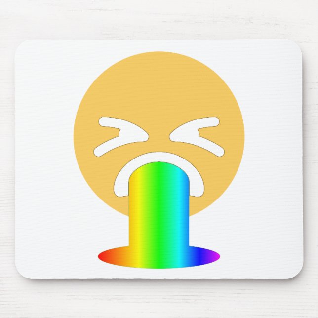 Regenbogenpuppe Emoji Mousepad (Vorne)