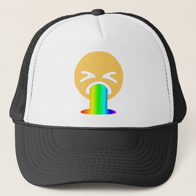 Regenbogenpuppe Emoji Truckerkappe (Vorderseite)