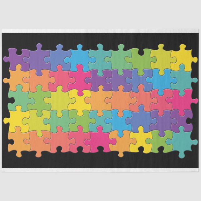 Regenbogenpuzzleteil Seidenpapier (Vorderseite)