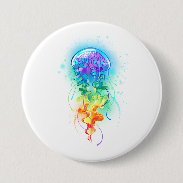 Regenbogenqualle Button (Vorderseite)