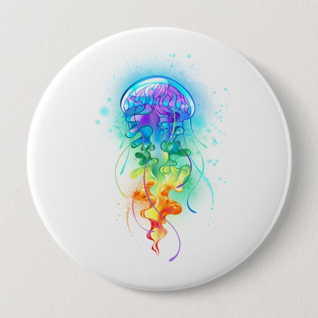 Regenbogenqualle Button (Vorderseite)