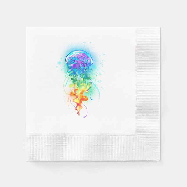 Regenbogenqualle Serviette (Vorderseite)