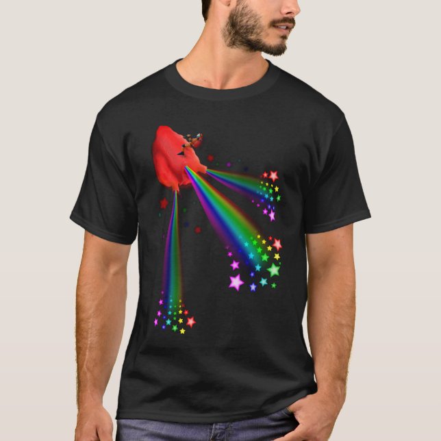Regenbogenraketenherz T-Shirt (Vorderseite)