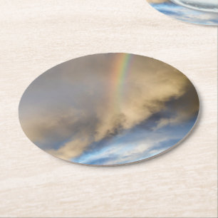 Regenbogenrebellion Runder Pappuntersetzer