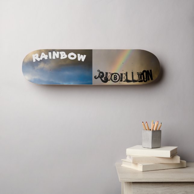 Regenbogenrebellische Skateboard (Wandkunst (Horz))
