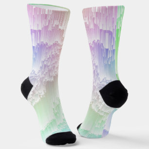 Regenbogenregal Glitch Telefonring Stand Socken