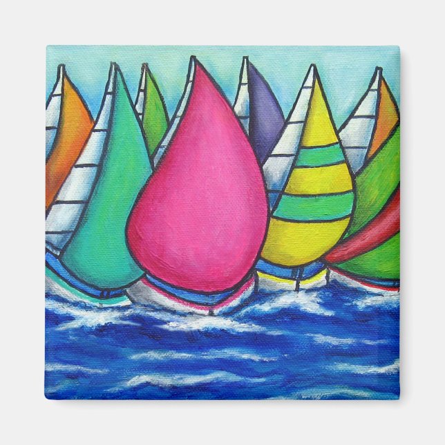 Regenbogenregatta-Magnet Magnet (Vorne)