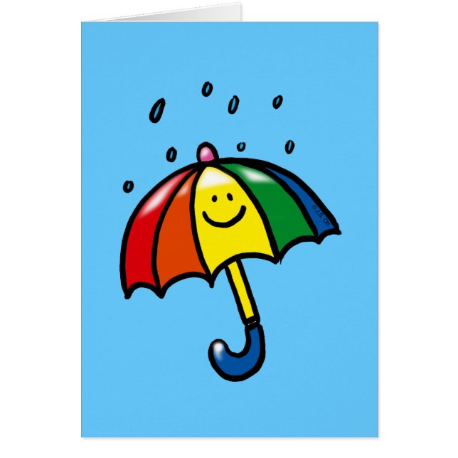 Regenbogenregenschirm- u. -regentropfen (Vorne)