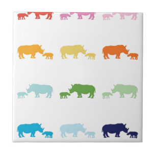 RegenbogenRhinos Fliese