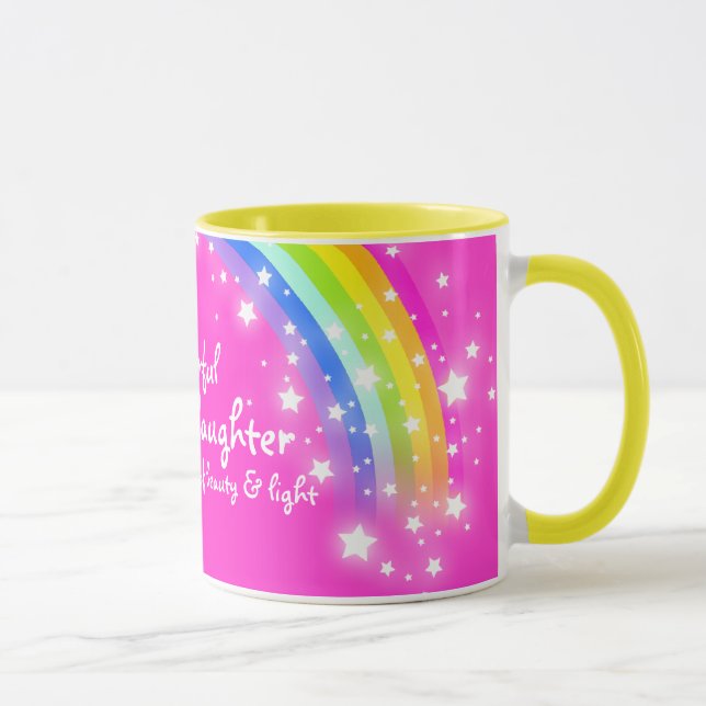 Regenbogenrosa-Tasse "der wunderbaren Enkelin" Tasse (Rechts)