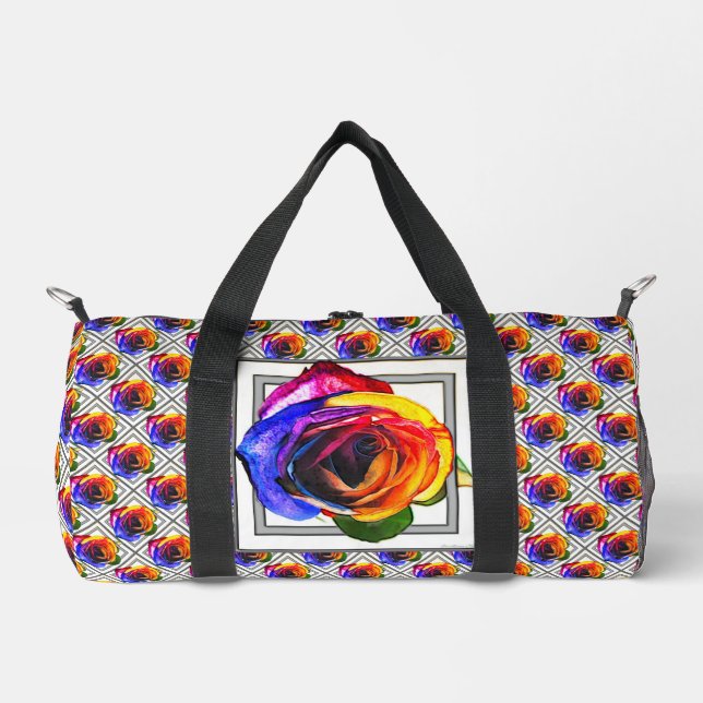 Regenbogenrose   duffle bag (Vorderseite)