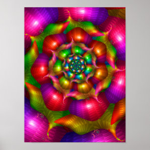 Regenbogenrose poster