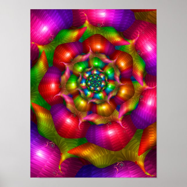 Regenbogenrose  poster (Vorne)