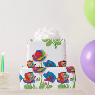 Regenbogenrosen Geschenkpapier