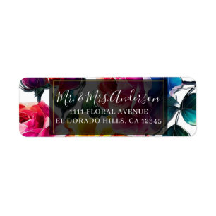 Regenbogenrosen Schwarz-Weiß-Florale Hochzeit