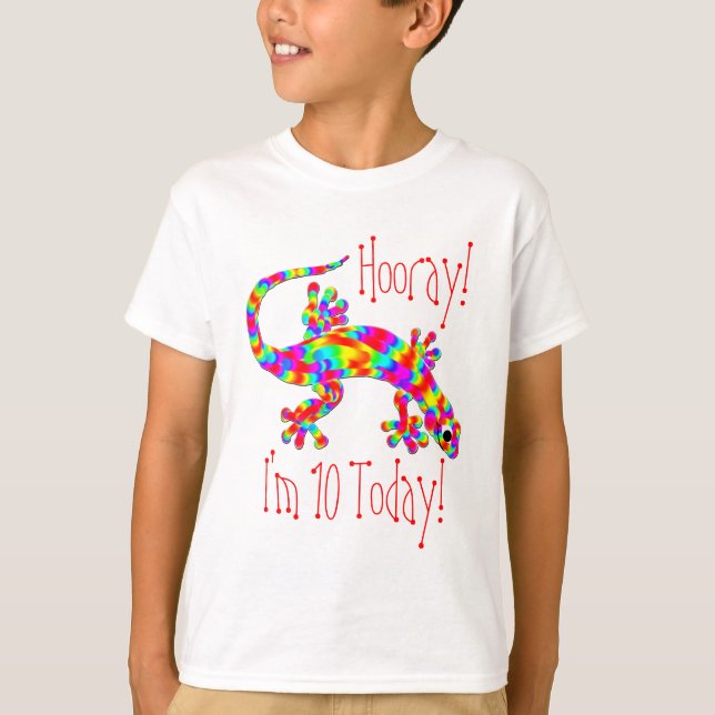 Regenbogensalamander-Geburtstags-T - Shirt (Vorderseite)
