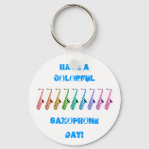 Regenbogensaxophone-Schlüsselanhänger Schlüsselanhänger