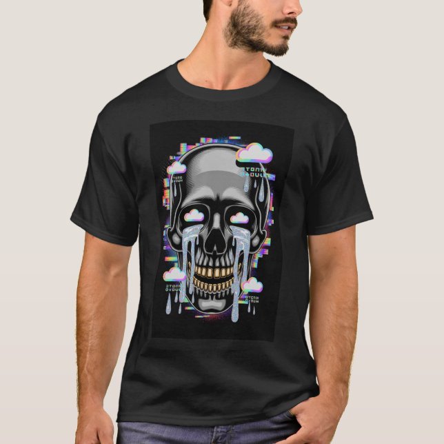 Regenbogenschädel T-Shirt (Vorderseite)