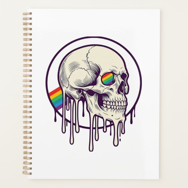 Regenbogenschädel-Vintage-Stichdesign_1 Planer (Vorderseite)