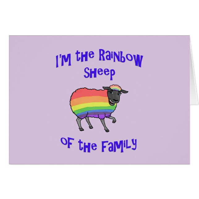 Regenbogenschaf der Familie (Vorderseite (Horizontal))