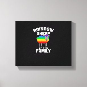 Regenbogenschaf des Gay Pride LGBTQ Equali Leinwanddruck