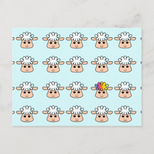 Regenbogenschaf Postkarte