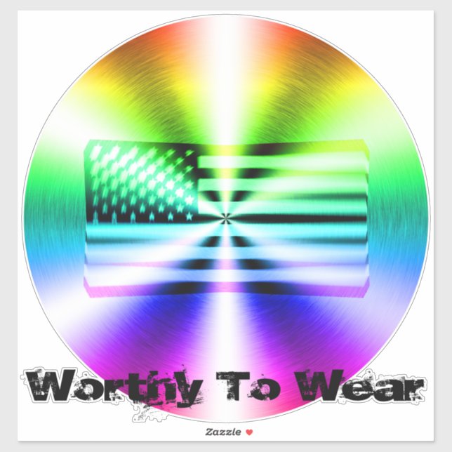 Regenbogenschild der US-Fahne - es lohnt sich zu t Aufkleber (Blatt)