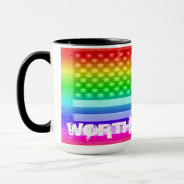 Regenbogenschild der US-Fahne - es lohnt sich zu t Tasse