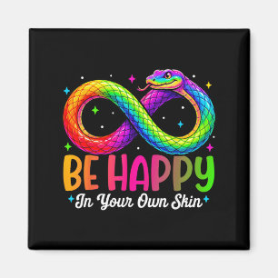 Regenbogenschlange Sei glücklich Autism Awareness  Magnet