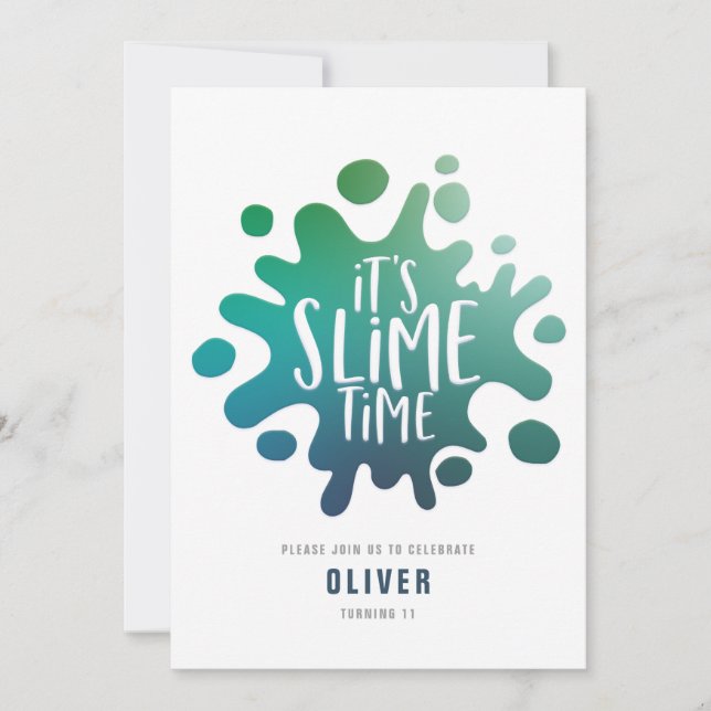 Regenbogenschleimhaut-Party Einladung (Vorderseite)