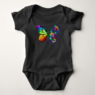 Regenbogenschmetterling Baby Strampler