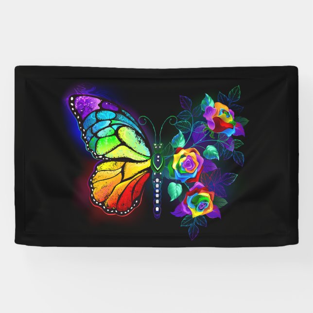 Regenbogenschmetterling Banner (Horizontal)