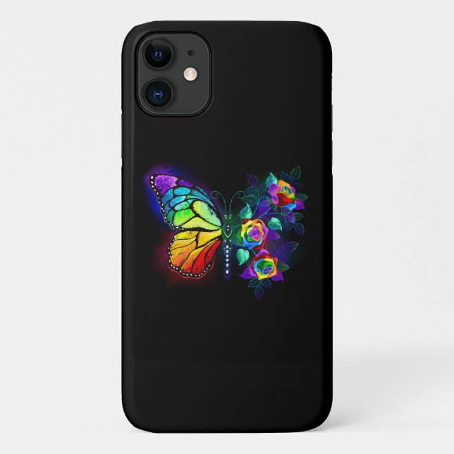 Regenbogenschmetterling Case-Mate iPhone Hülle (Rückseite)