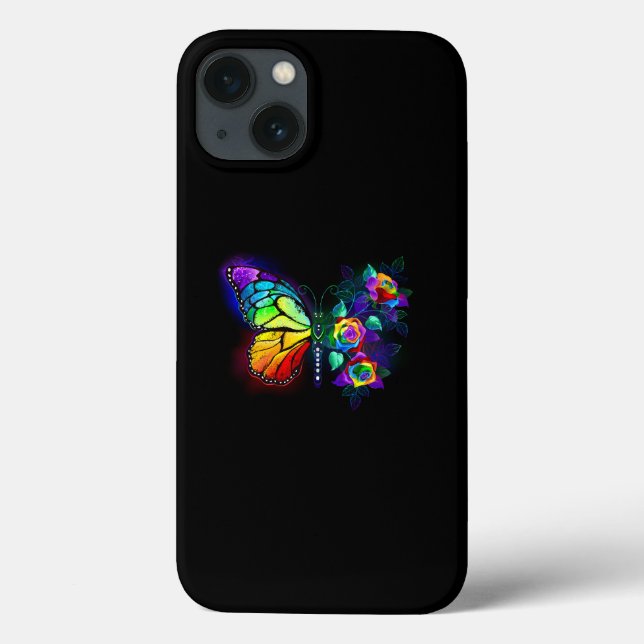 Regenbogenschmetterling Case-Mate iPhone Hülle (Rückseite)