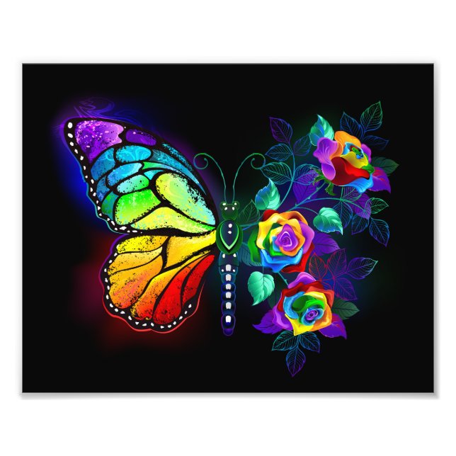Regenbogenschmetterling Fotodruck (Vorne)