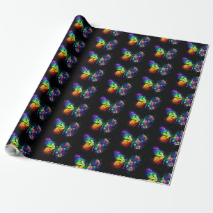 Regenbogenschmetterling Geschenkpapier