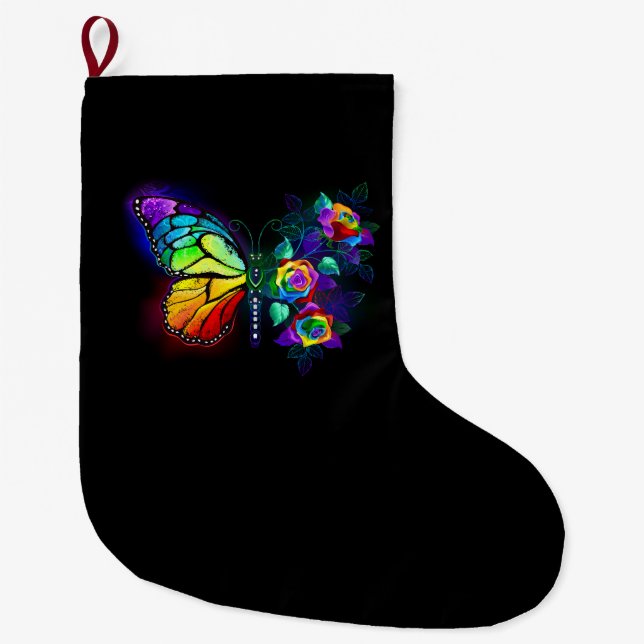 Regenbogenschmetterling Großer Weihnachtsstrumpf (Vorderseite)