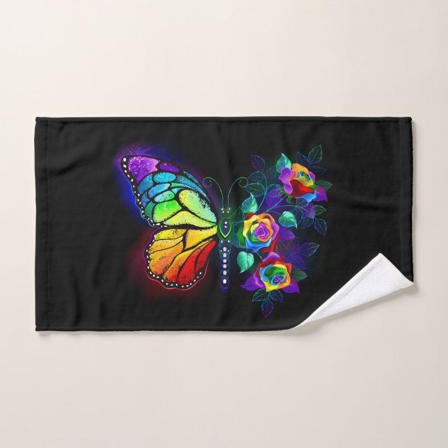 Regenbogenschmetterling Handtuch (Handtuch)