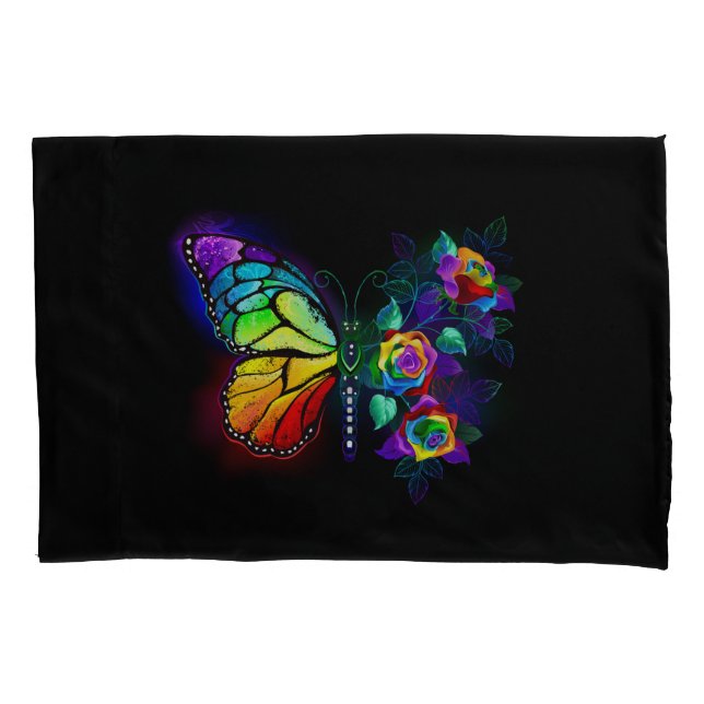 Regenbogenschmetterling Kissenbezug (Vorderseite)