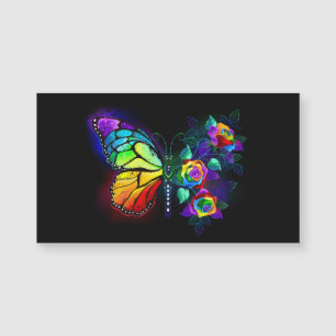 Regenbogenschmetterling Magnetkarte