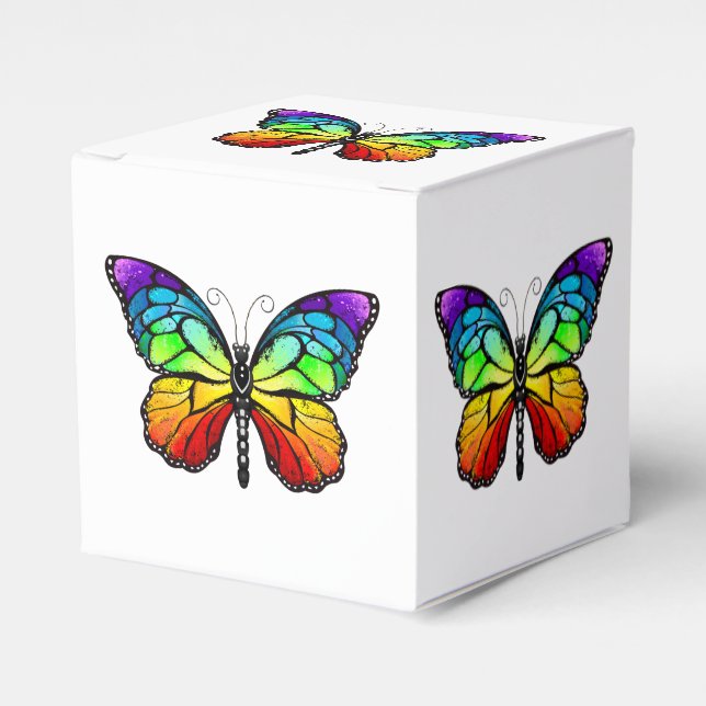 Regenbogenschmetterling Monarch Geschenkschachtel (Vorderseite)