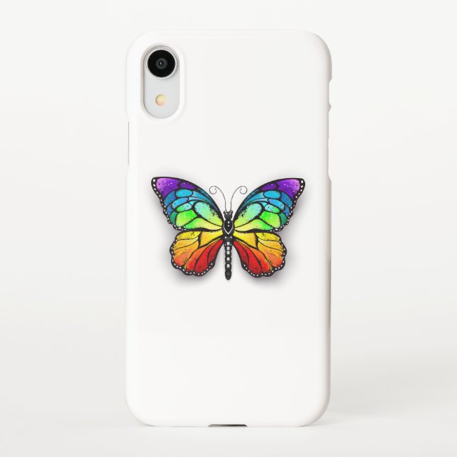 Regenbogenschmetterling Monarch iPhone Hülle (Rückseite)