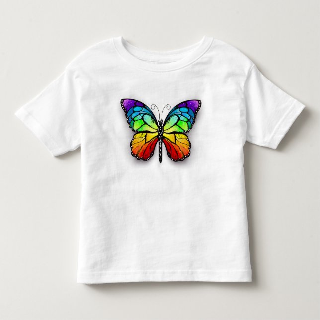 Regenbogenschmetterling Monarch Kleinkind T-shirt (Vorderseite)
