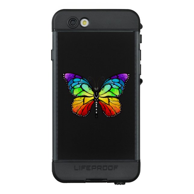 Regenbogenschmetterling Monarch LifeProof iPhone Hülle (Rückseite)