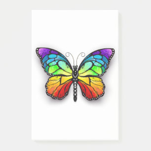Regenbogenschmetterling Monarch Post-it Klebezettel